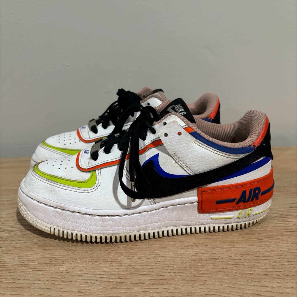 Nike Air Force 1 Shadow Sneakers Women’s 7 Multi Colored Streetwear 80s 90s